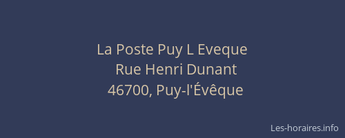 La Poste Puy L Eveque