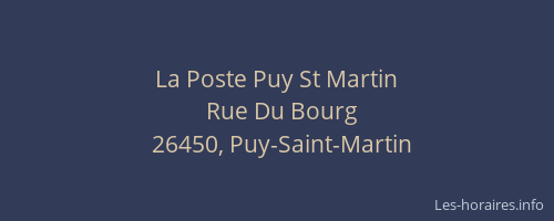 La Poste Puy St Martin
