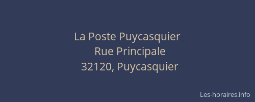 La Poste Puycasquier