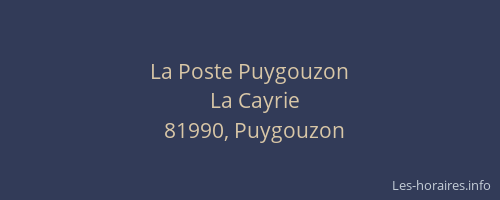 La Poste Puygouzon