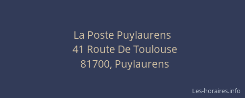 La Poste Puylaurens