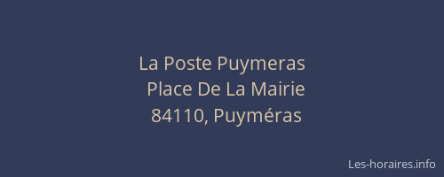 La Poste Puymeras