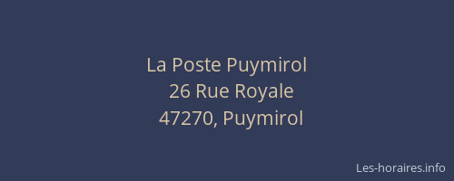 La Poste Puymirol