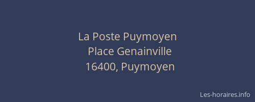 La Poste Puymoyen