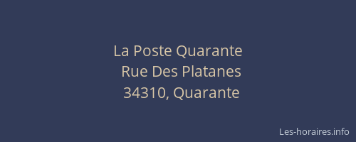 La Poste Quarante