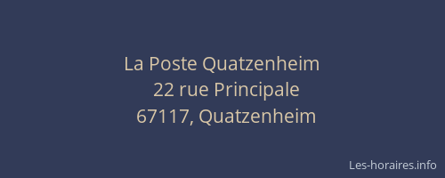La Poste Quatzenheim