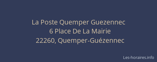La Poste Quemper Guezennec