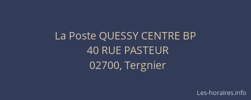 La Poste QUESSY CENTRE BP