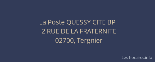 La Poste QUESSY CITE BP