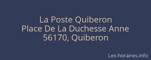La Poste Quiberon