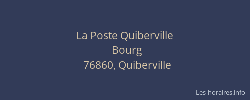 La Poste Quiberville