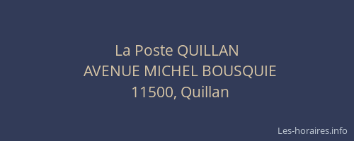La Poste QUILLAN