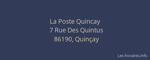 La Poste Quincay