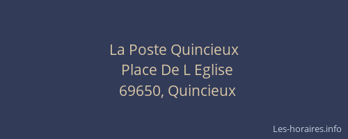 La Poste Quincieux