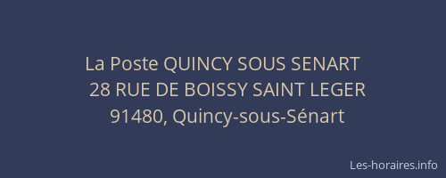 La Poste QUINCY SOUS SENART