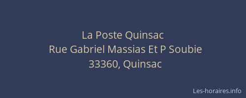 La Poste Quinsac