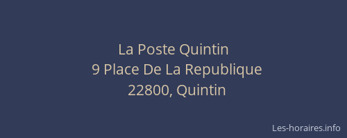 La Poste Quintin