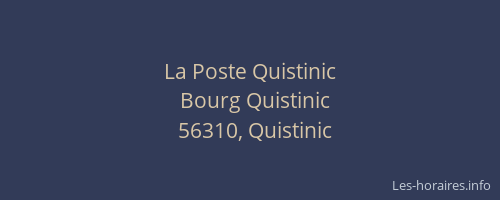 La Poste Quistinic