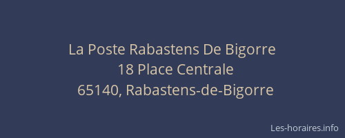La Poste Rabastens De Bigorre