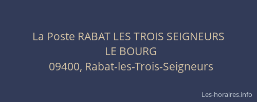 La Poste RABAT LES TROIS SEIGNEURS