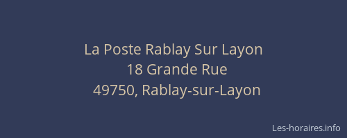 La Poste Rablay Sur Layon