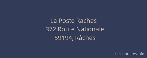 La Poste Raches
