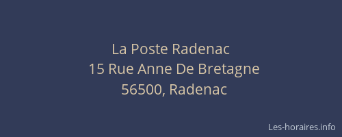 La Poste Radenac