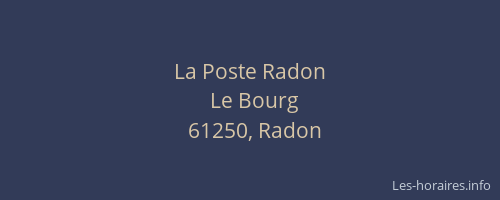 La Poste Radon