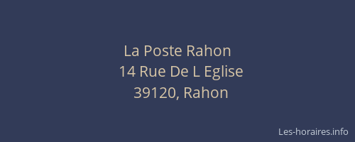 La Poste Rahon