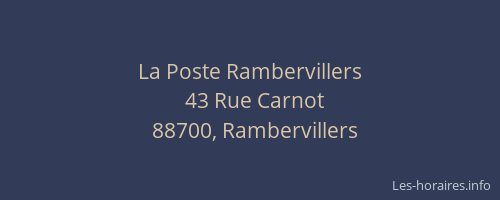 La Poste Rambervillers