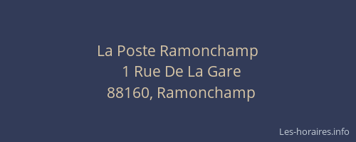 La Poste Ramonchamp