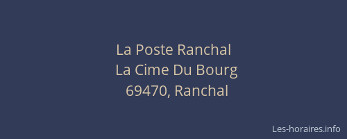 La Poste Ranchal