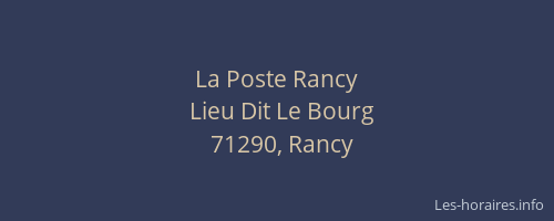 La Poste Rancy