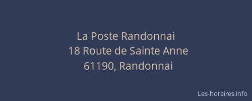 La Poste Randonnai