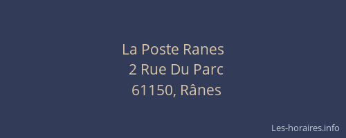 La Poste Ranes