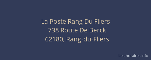 La Poste Rang Du Fliers