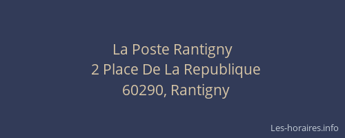 La Poste Rantigny