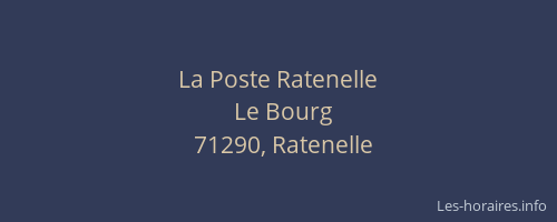 La Poste Ratenelle