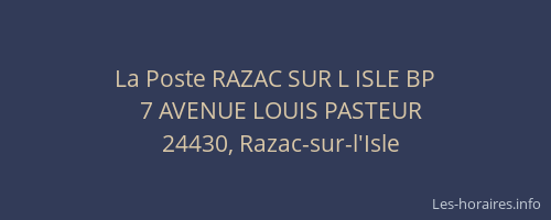 La Poste RAZAC SUR L ISLE BP