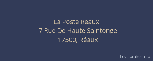 La Poste Reaux