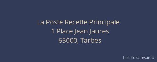 La Poste Recette Principale