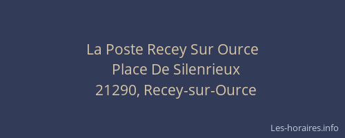 La Poste Recey Sur Ource