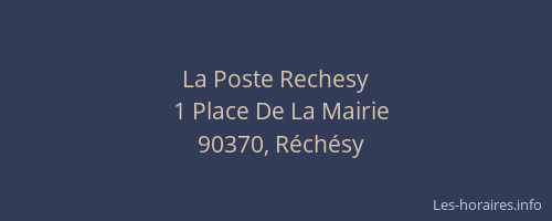 La Poste Rechesy