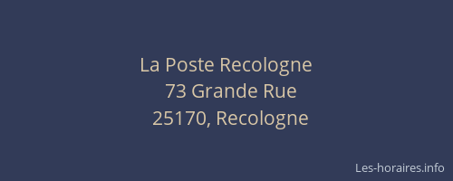 La Poste Recologne
