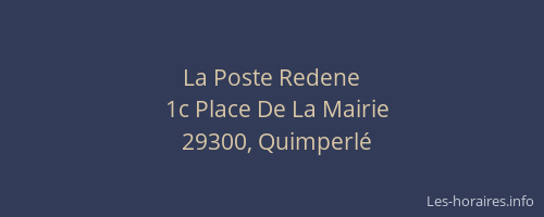 La Poste Redene