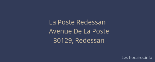 La Poste Redessan