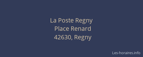 La Poste Regny