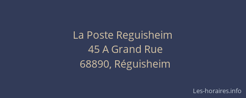 La Poste Reguisheim