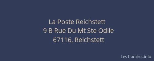 La Poste Reichstett
