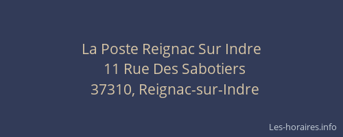 La Poste Reignac Sur Indre